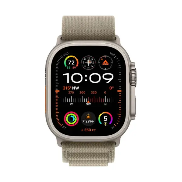 Apple Watch Ultra 2 with Alpine Loop GPS + Cellular Smartwatch – Color: Green – View 1